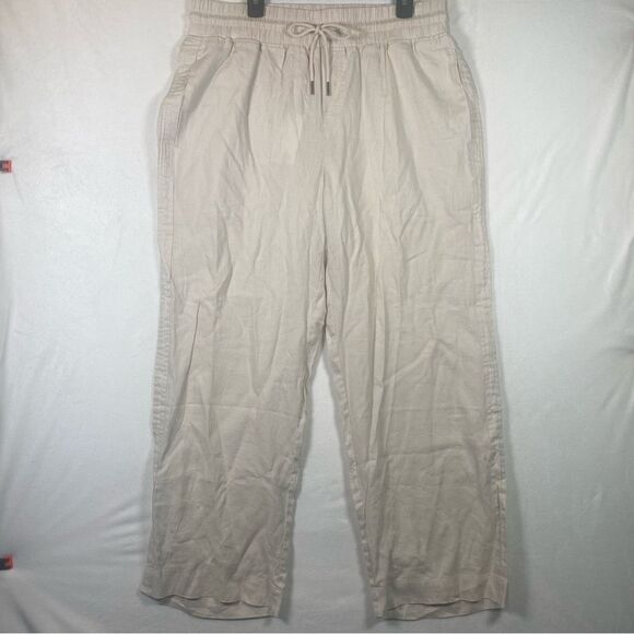 Quince New With Tags 100% Linen Wide Leg Pants Size XL - Picture 1 of 11